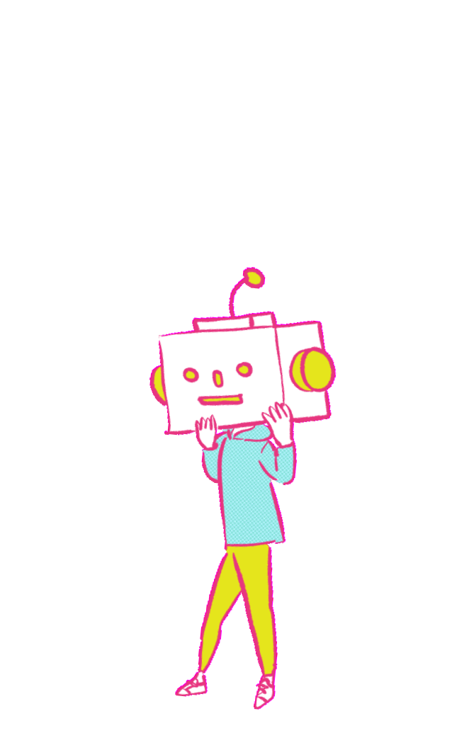 ロボットの頭をした子